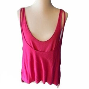 🆕 Free People Pink We the Hot Tank Top size M